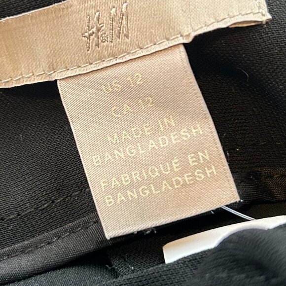 H&M Black Paperbag Shorts NWT - Tailored Black Shorts with Belt - Picture 7 of 9